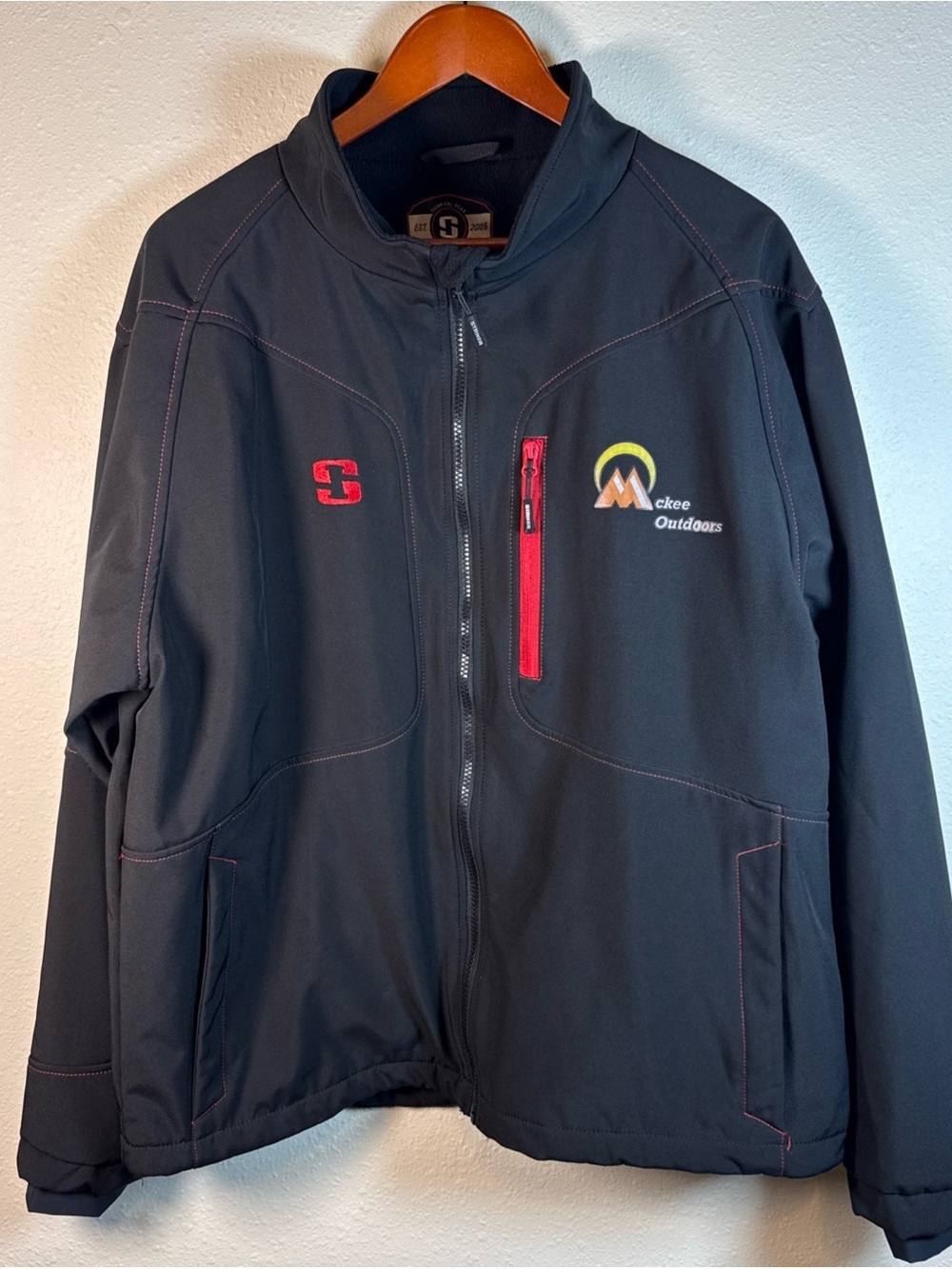 Striker Ice Climate G Liner Soft Shell Black Jacket XL Branded Fleece Lined